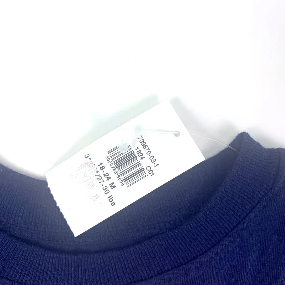 Old Navy‎ Baby Long Sleeve T Shirt Space Train boys Sz 18-24m Navy Blue